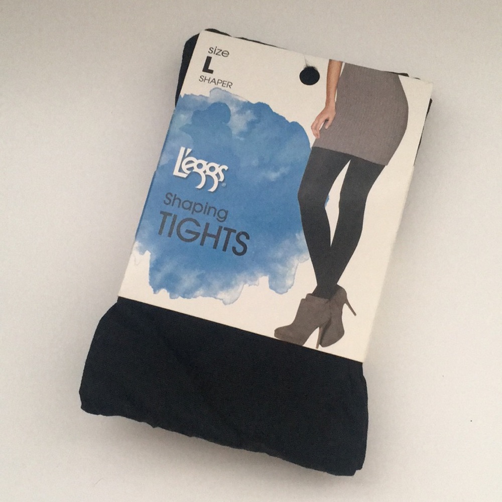NWT L’EGGS BLACK SHAPING TIGHTS L